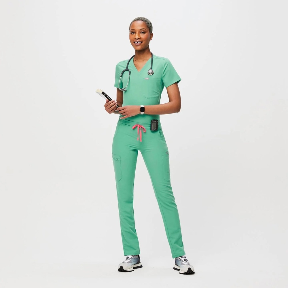 FIGS Scrubs cargo pants surgical green